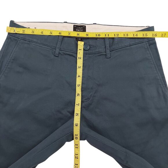 J. Crew 484 Slim Pants Mens 30x32 Teal Flat FrontStraight Stretch Chino Work - Picture 11 of 12